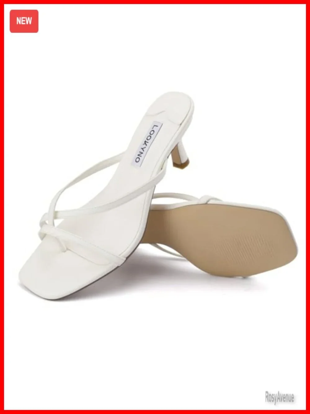 Kitten Heels Square Open Toe Thong Sandals Low Heel Party